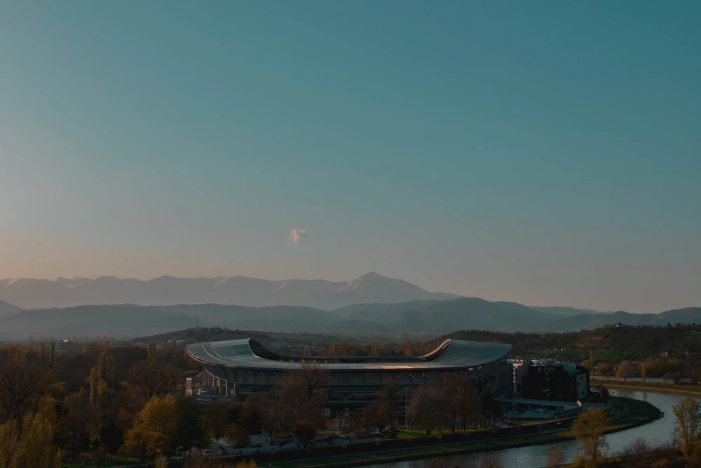 Skopje city architecture and skyline